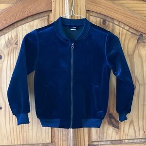 Boys Lindex dark blue velvet jacket size 8